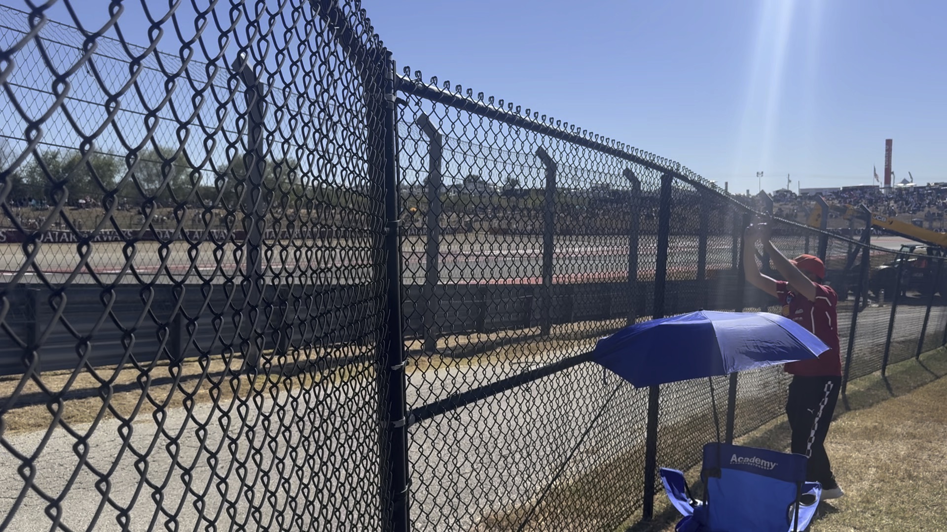 Chain link temporary fence panels on a construction site in Glendale